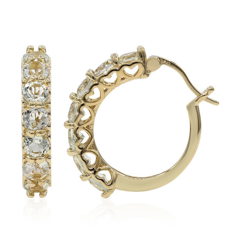 Zilveren oorbellen met groene amethisten