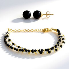 Parure in argento con Onice Nero