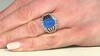 Bague en argent et Agate bleue