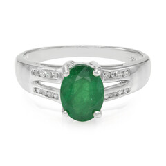 Bague en argent et Emeraude de Bahia