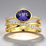 Anello in oro con Tanzanite AAA (CIRARI)