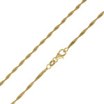 Silber-Herringbonekette - 4,08 g - 45 cm - vergoldet