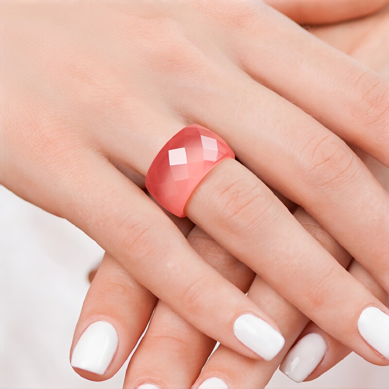 Pink Agate Ring