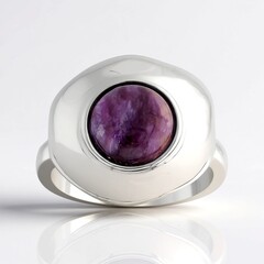 Anello in argento con Charoite