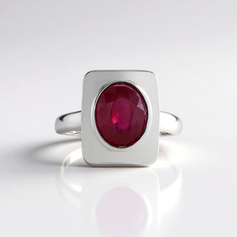 Anello in argento con Rubino del Madagascar (de Melo Essence)