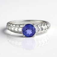 Bague en argent et Tanzanite AAA (Ornaments by de Melo)
