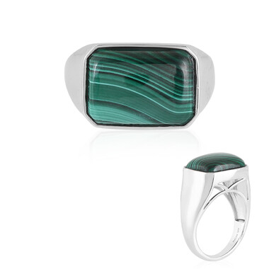 Malachit-Herren-Silberring