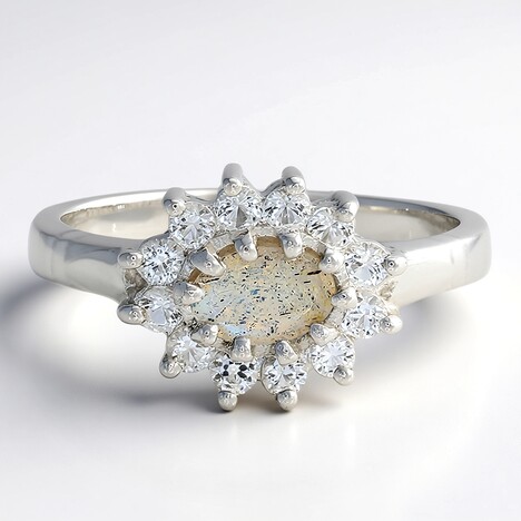 Anello in argento con Labradorite