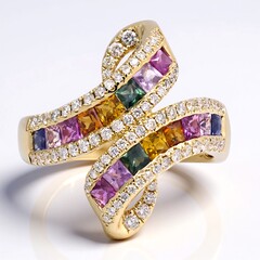 Anello in oro con Zaffiro Fancy (CIRARI)