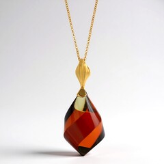 Collana in argento con Ambra Baltica color Ciliegia (dagen)