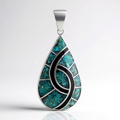 Ciondolo in argento con Turchese Mohave Blu Rame Kingman (Jones Lee)