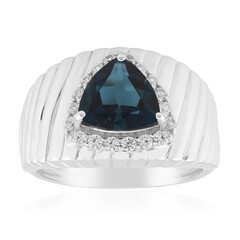Zilveren ring met een Londen-blauwe topaas (de Melo Essence)