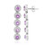 Zilveren oorbellen met amethisten