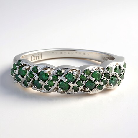 Anello placcato in platino con Diamante Fancy