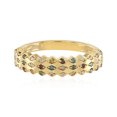 Anillo en plata con Diamante azul I3