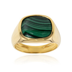 Anillo en plata con Malaquita (Adela Silber)
