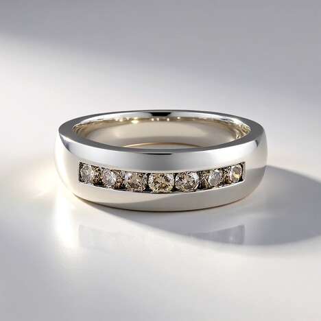 Anello in oro con Diamante Champagne I2 (KM by Juwelo)