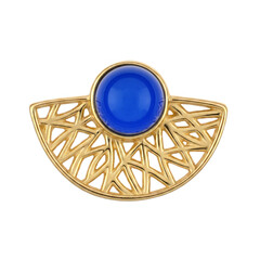 Zilveren hanger met een Blauwe Colombiaanse Barnsteen