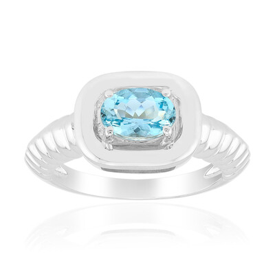 Mozambique Aquamarine Silver Ring (Pallanova)