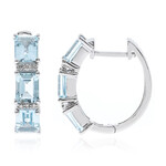 AAA-Brasilianischer Aquamarin-Goldohrringe