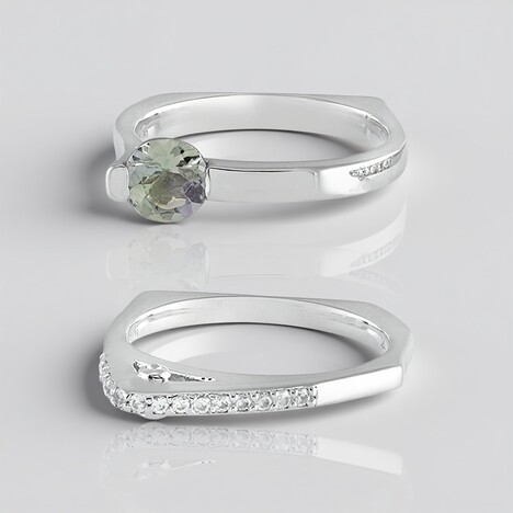 Anello in argento con Tanzanite (non riscaldata) (de Melo)