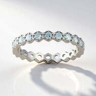 Bague en argent et Topaze bleu ciel