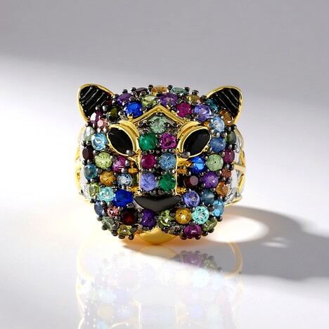 Bague en argent et Spinelle noir (Gems en Vogue)