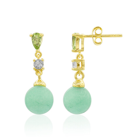 Aventurin-Silberohrringe