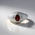 Anello in argento con Granato Mozambico