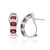 Boucles d'oreilles en or et Rubis AAA du Mozambique (CIRARI)