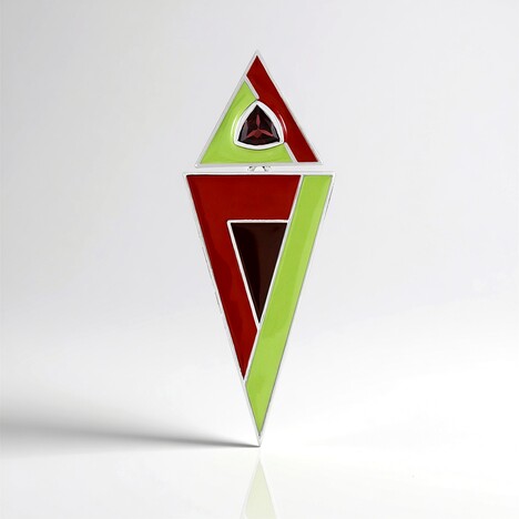 Ciondolo in argento con Granato Mozambico (SAELOCANA)