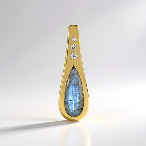 Ciondolo in argento con Labradorite Verde Maniry (de Melo)
