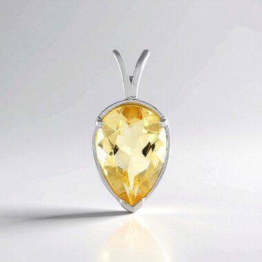 Citrine Silver Pendant