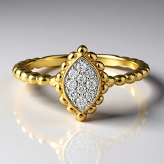 Anello in oro con Diamante SI1 (G) (Annette)