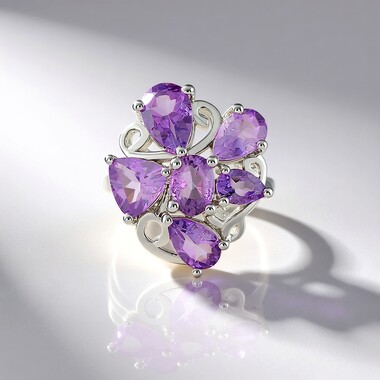 Anello in argento con Ametista