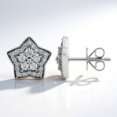 Pendientes en oro con Diamante I2 (H)