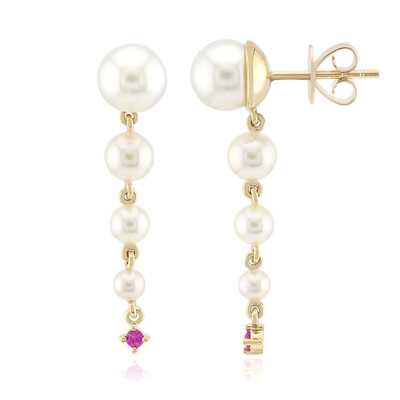 9K Akoya Pearl Gold Earrings (Michelle Albala)