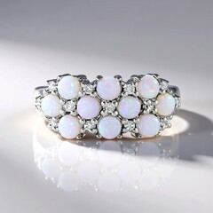 Anello in argento con Opale Australiano