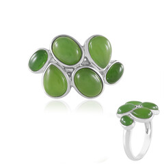Kanadische Jade-Silberring