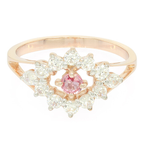 Anillo en plata con Zafiro Padparadscha