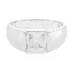 Anello da uomo in argento con Quarzo Bianco