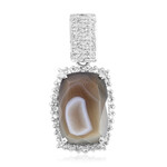Pendentif en argent et Agate du Botswana