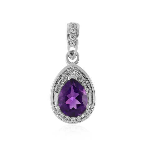 Pendentif en argent et Améthyste d'Uruguay