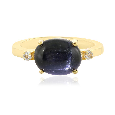 Zilveren ring met een Indische Ster Diopsied