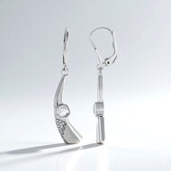 Boucles d'oreilles en argent et Zircon (MONOSONO COLLECTION)