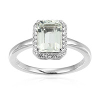 Grüner Amethyst-Silberring