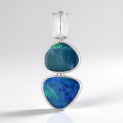 Ciondolo in argento con Doppietto di Opale