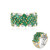 Zilveren ring met Zambia-smaragdstenen (Gems en Vogue)