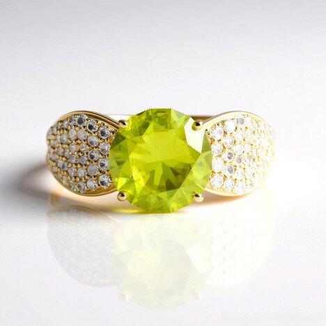 Anello in oro con Sfene Zimbabwe (de Melo)
