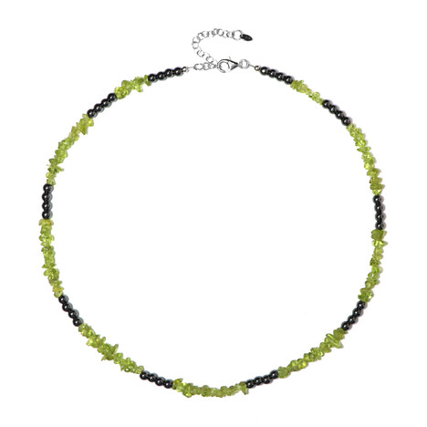 Collier en argent et Hématite noire (Riya)